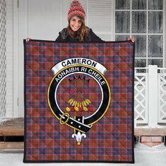 Cameron of Lochiel Ancient Tartan Crest Quilt