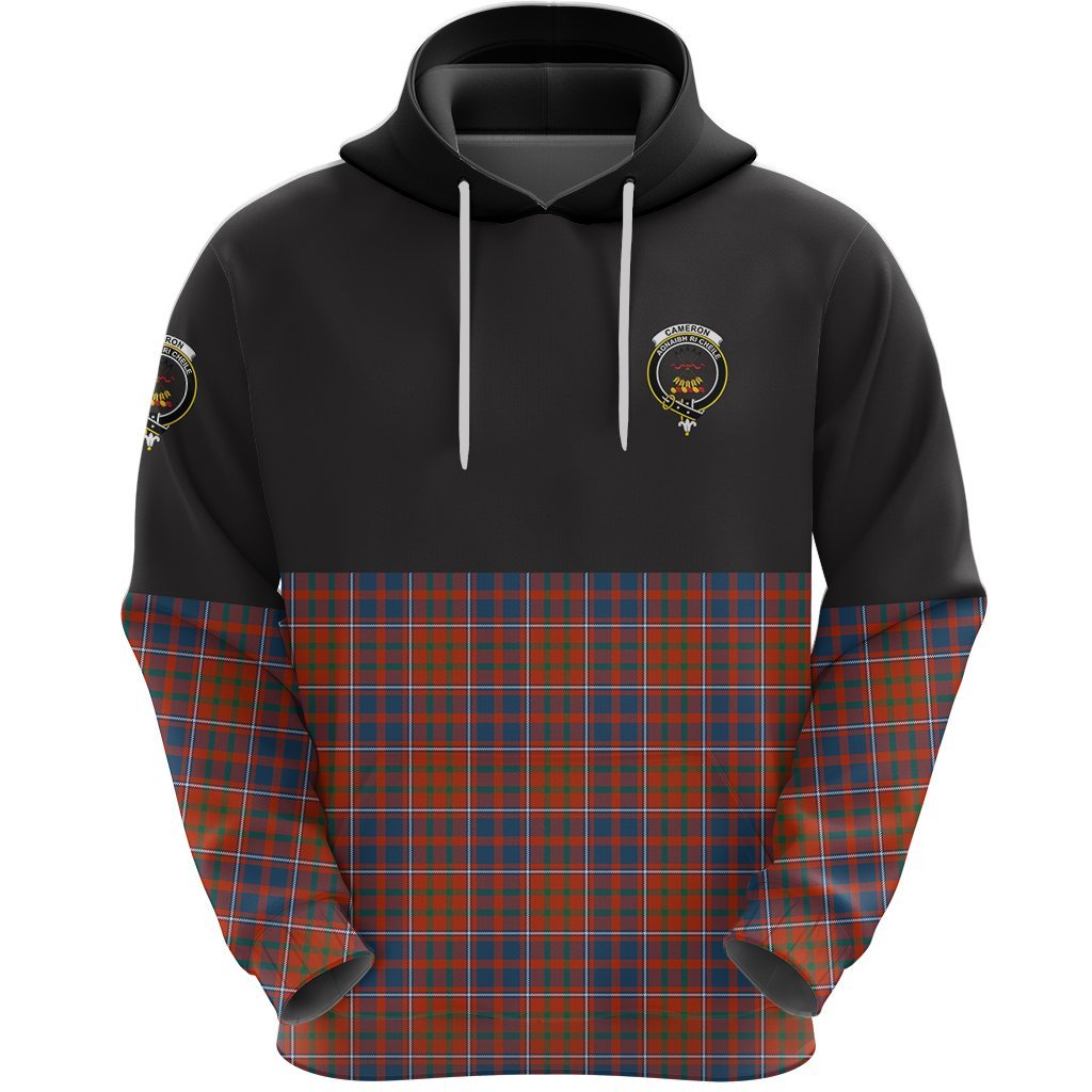 Cameron of Lochiel Ancient Clan Half Of Tartan Hoodie