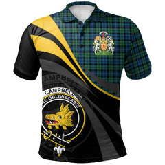 Campbell Ancient 02 Tartan Polo Shirt - Royal Coat Of Arms Style
