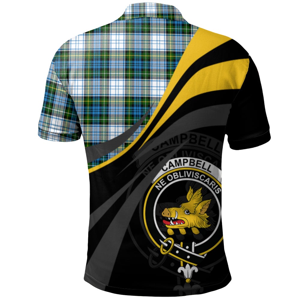 Campbell Dress 01 Tartan Polo Shirt - Royal Coat Of Arms Style