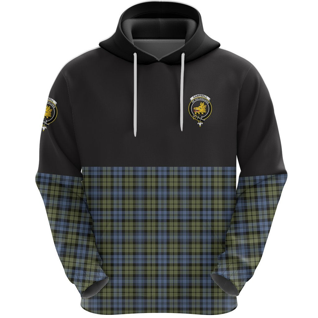 Campbell Faded Clan Half Of Tartan Hoodie