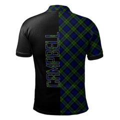 Campbell Modern Tartan Polo Shirt Half of Me - Cross Style
