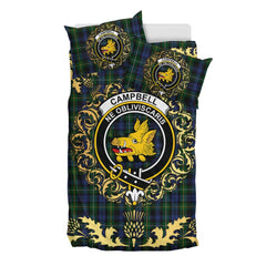 Campbell of Argyll 01 Tartan Crest Bedding Set - Golden Thistle Style