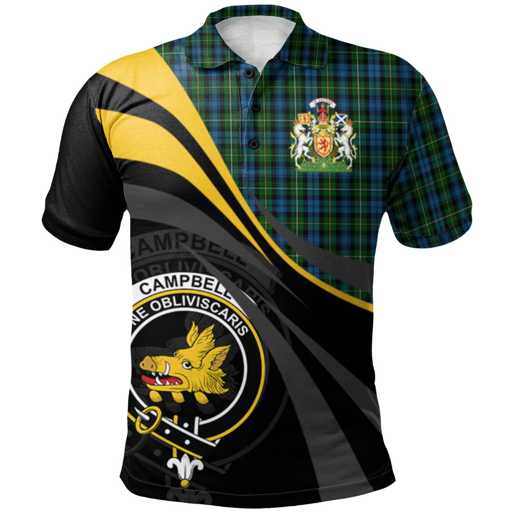 Campbell of Argyll 02 Tartan Polo Shirt - Royal Coat Of Arms Style