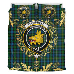 Campbell of Argyll 02 Tartan Crest Bedding Set - Golden Thistle Style