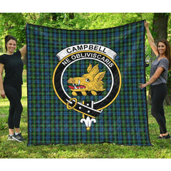 Campbell of Argyll (No Guards) Tartan Crest Quilt