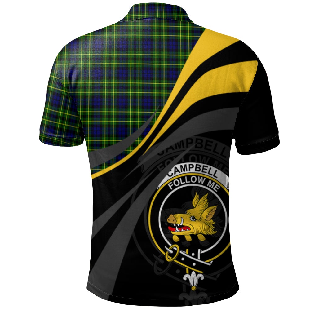 Campbell of Breadalbane Modern Tartan Polo Shirt - Royal Coat Of Arms Style