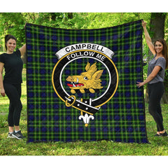 Campbell of Breadalbane Modern Tartan Crest Quilt