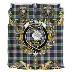 Campbell of Cawdor Dress Tartan Crest Bedding Set - Golden Thistle Style