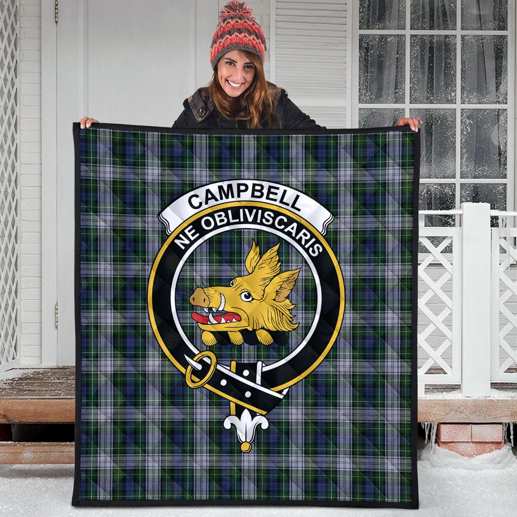 Campbell of Loudoun Tartan Crest Quilt