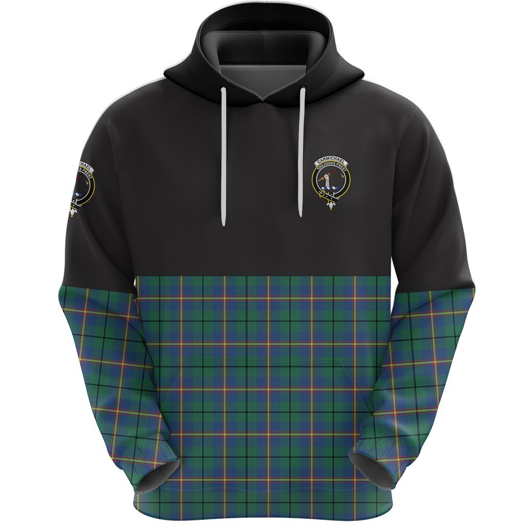 Carmichael Ancient Clan Half Of Tartan Hoodie