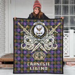 Carnegie Ancient Tartan Crest Legend Gold Royal Premium Quilt