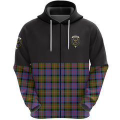Carnegie Ancient Clan Half Of Tartan Zipper Hoodie
