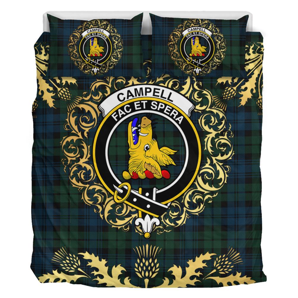Carter - Campbell of Possil Tartan Crest Bedding Set - Golden Thistle Style