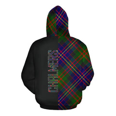 Chalmers Modern Tartan Hoodie Half of Me - Cross Style