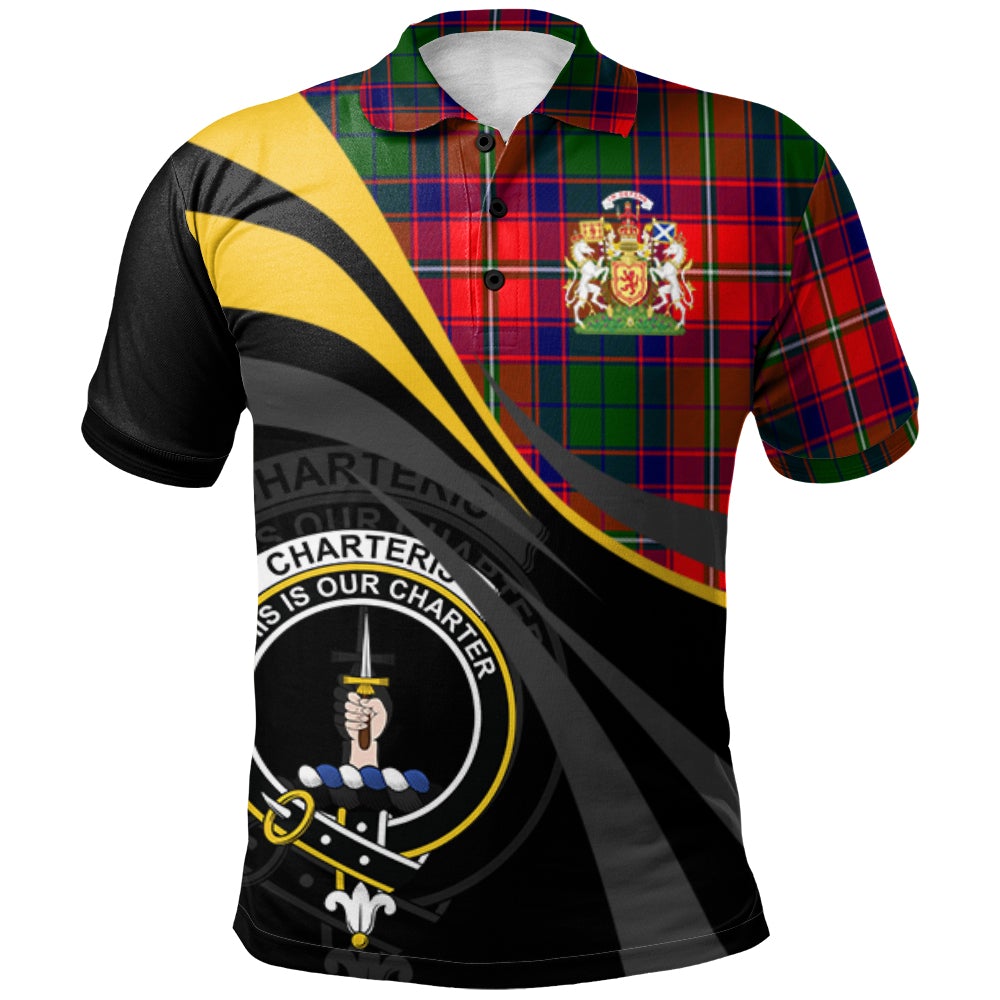 Charteris Tartan Polo Shirt - Royal Coat Of Arms Style