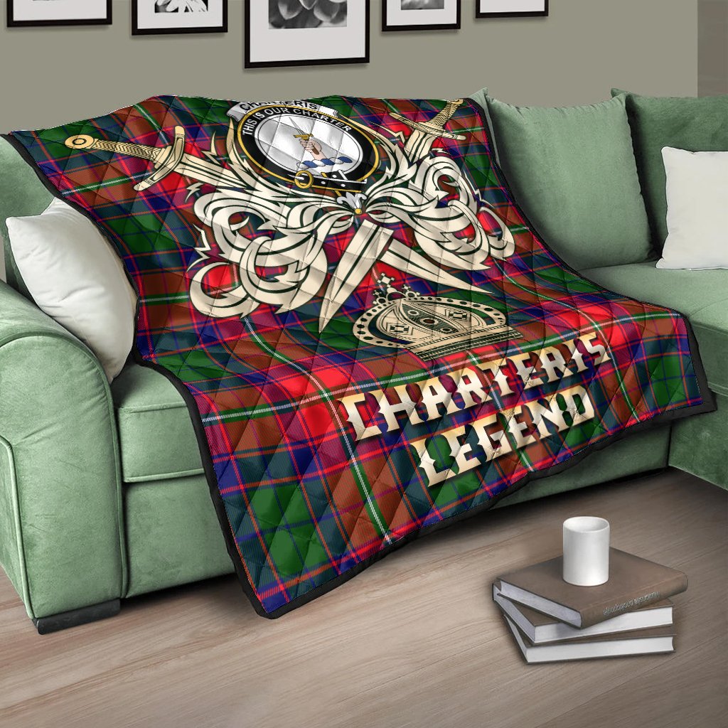 Charteris Tartan Crest Legend Gold Royal Premium Quilt