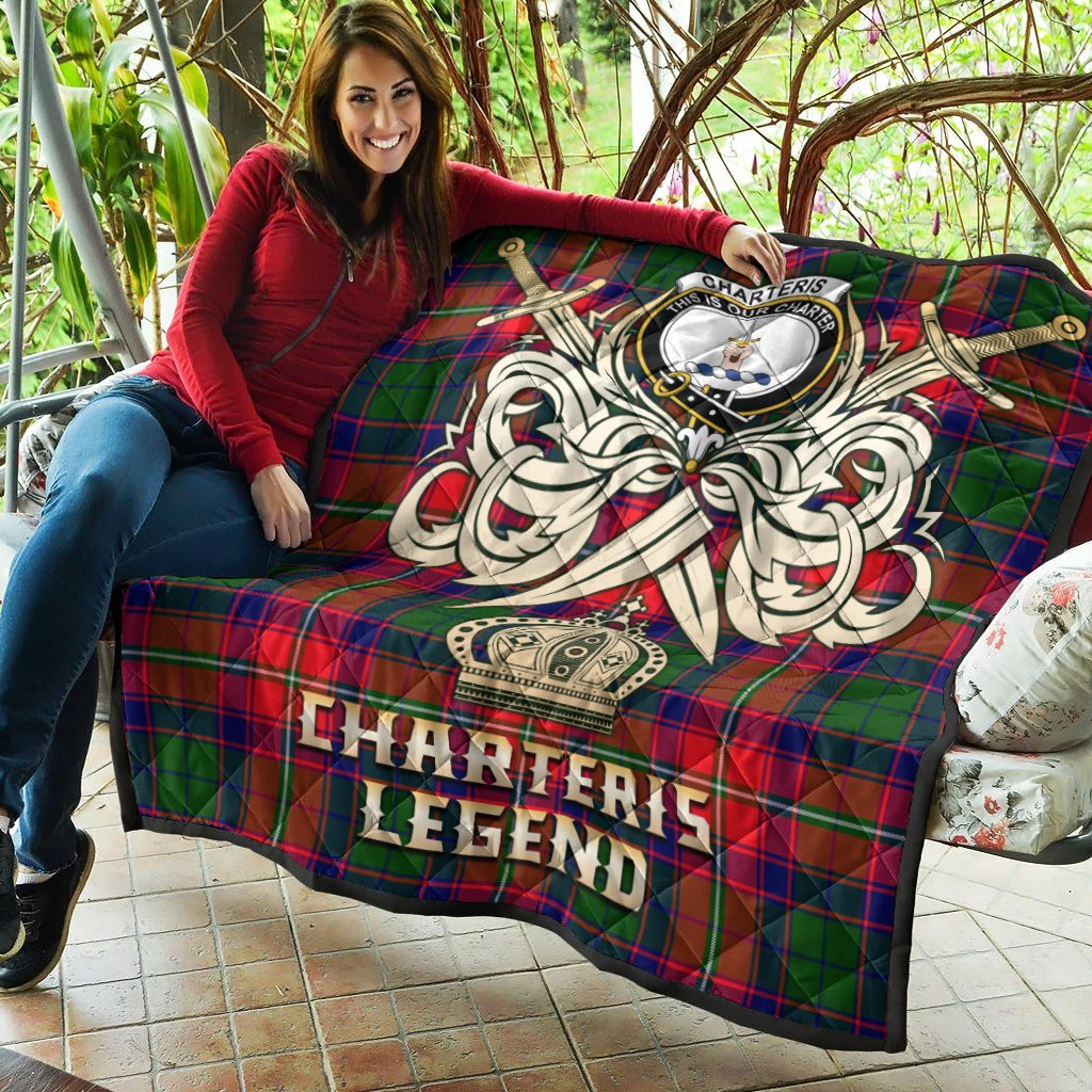 Charteris Tartan Crest Legend Gold Royal Premium Quilt