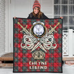 Cheyne Tartan Crest Legend Gold Royal Premium Quilt