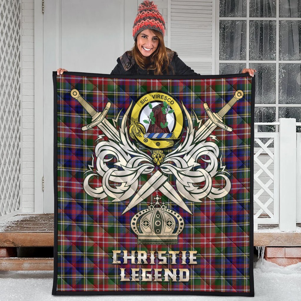 Christie Tartan Crest Legend Gold Royal Premium Quilt