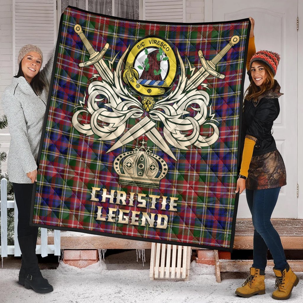 Christie Tartan Crest Legend Gold Royal Premium Quilt
