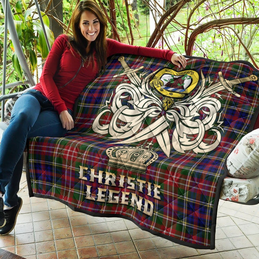 Christie Tartan Crest Legend Gold Royal Premium Quilt