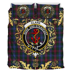 Clark 01 Tartan Crest Bedding Set - Golden Thistle Style