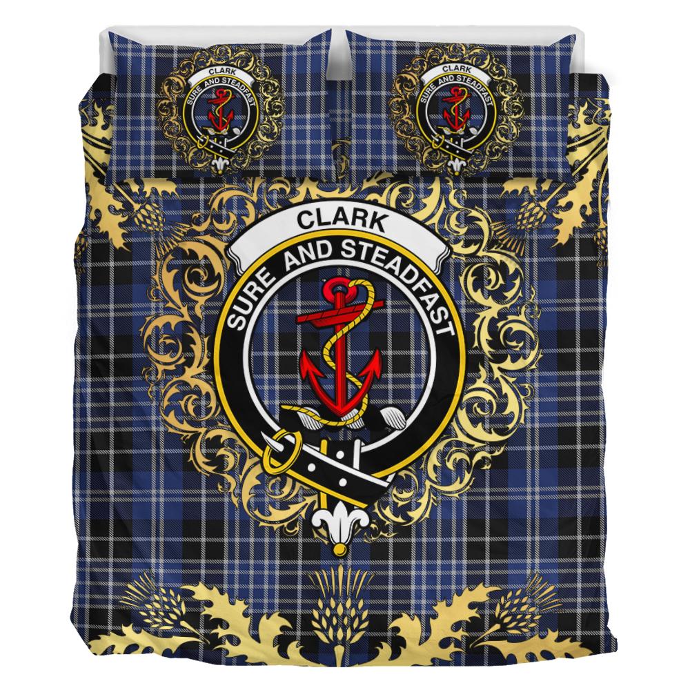 Clark 02 Tartan Crest Bedding Set - Golden Thistle Style