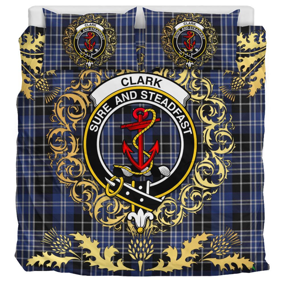 Clark 02 Tartan Crest Bedding Set - Golden Thistle Style