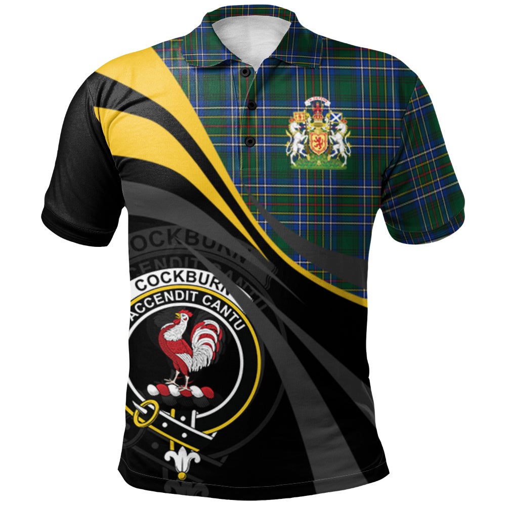 Cockburn Ancient Tartan Polo Shirt - Royal Coat Of Arms Style