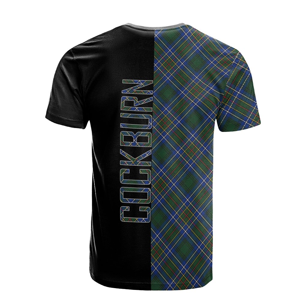 Cockburn Ancient Tartan T-Shirt Half of Me - Cross Style