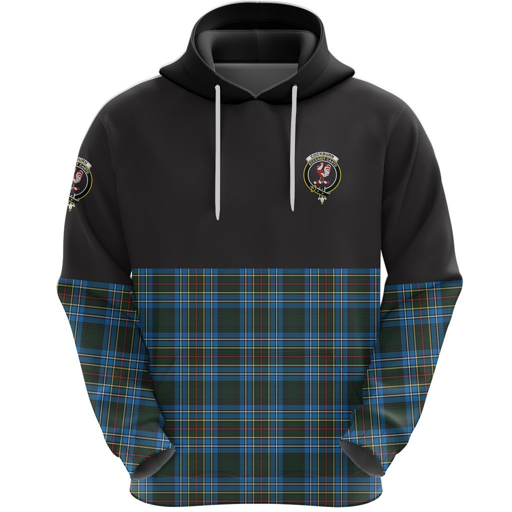 Cockburn Modern Clan Half Of Tartan Hoodie