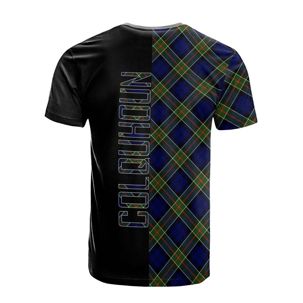 Colquhoun Modern Tartan T-Shirt Half of Me - Cross Style