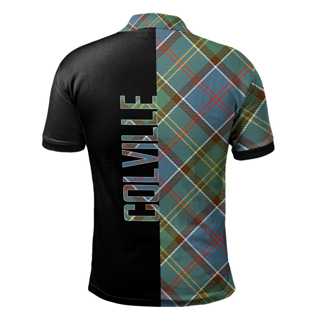 Colville Tartan Polo Shirt Half of Me - Cross Style
