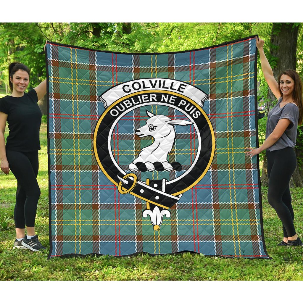Colville Tartan Crest Quilt