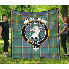 Colville Tartan Crest Quilt