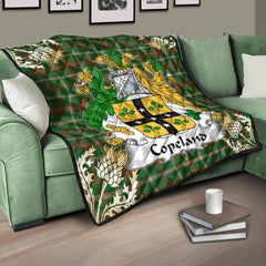 Copeland Tartan Crest Premium Quilt - Gold Thistle Style