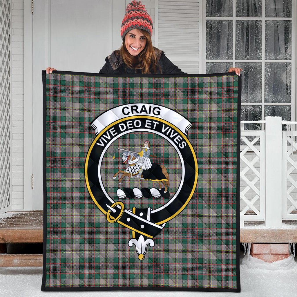 Craig Ancient Tartan Crest Quilt