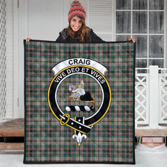 Craig Ancient Tartan Crest Quilt