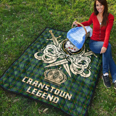 Cranstoun Tartan Crest Legend Gold Royal Premium Quilt