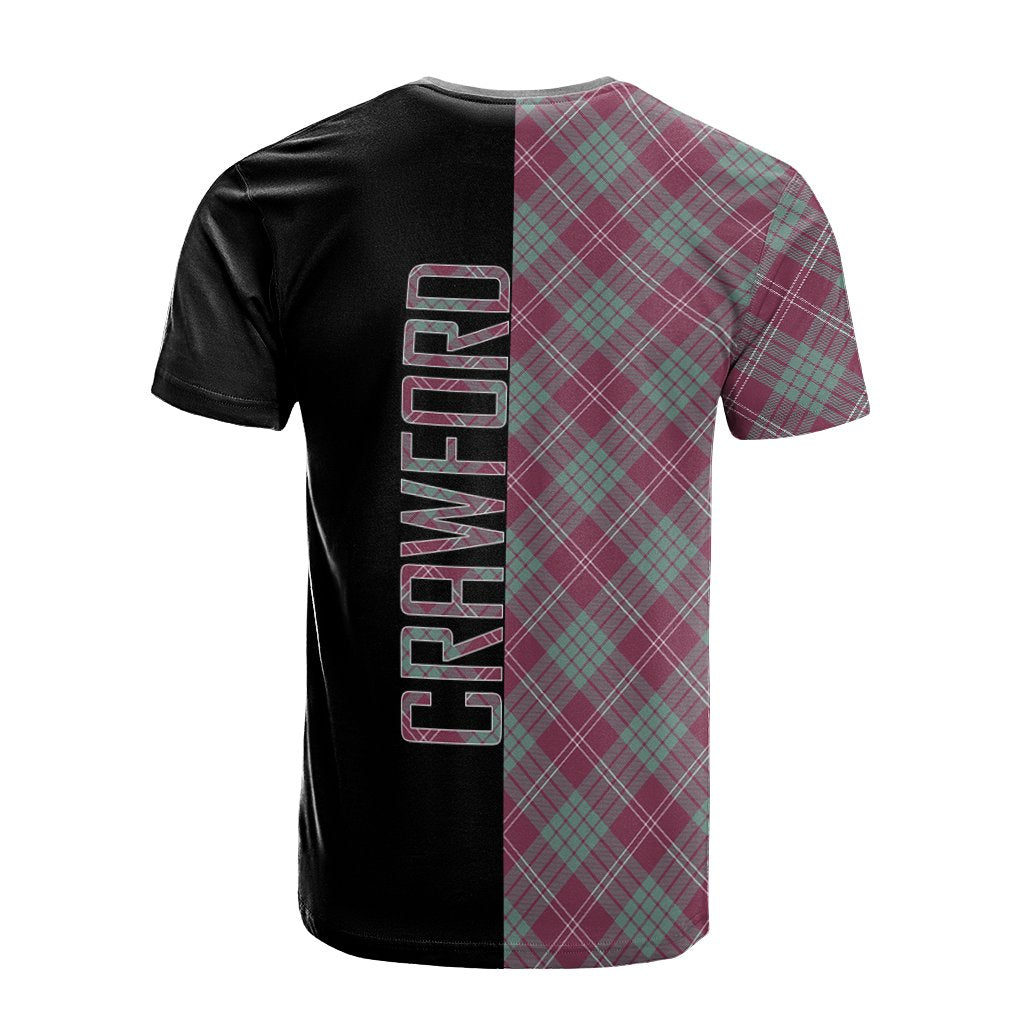 Crawford Ancient Tartan T-Shirt Half of Me - Cross Style