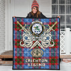 Crichton Tartan Crest Legend Gold Royal Premium Quilt