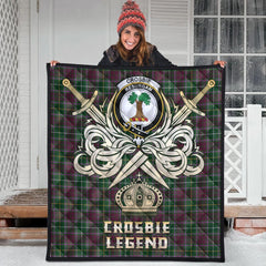 Crosbie Tartan Crest Legend Gold Royal Premium Quilt