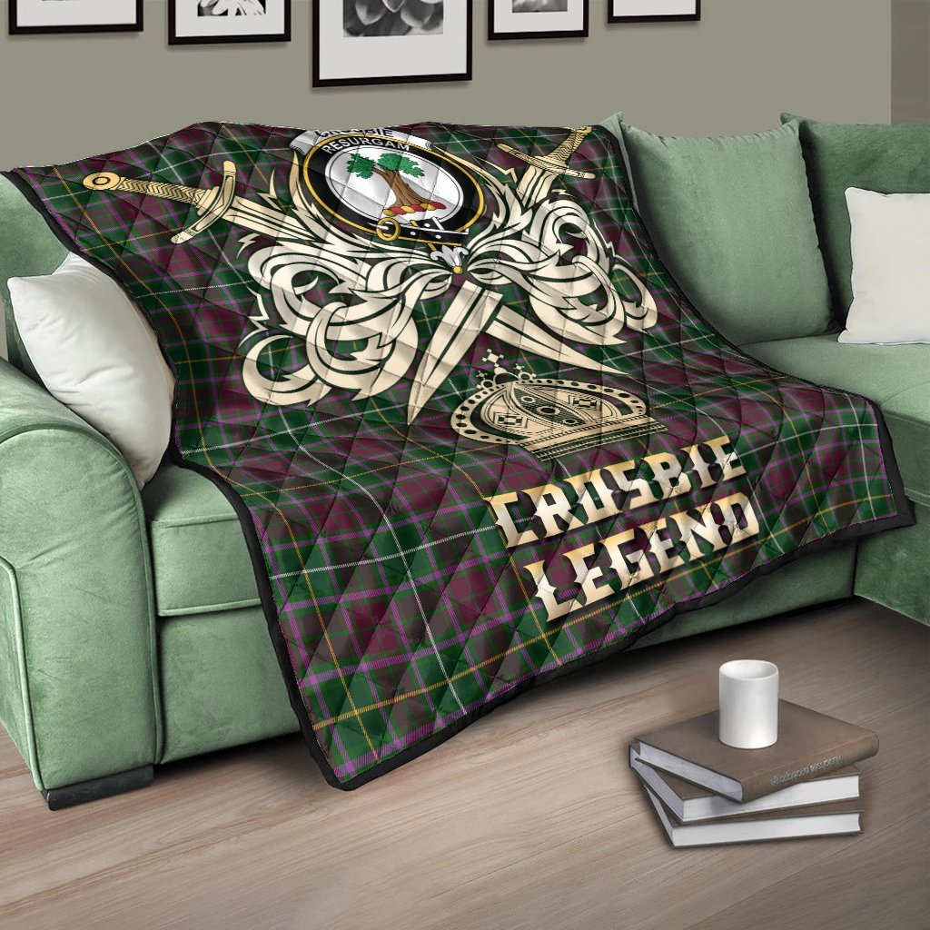 Crosbie Tartan Crest Legend Gold Royal Premium Quilt