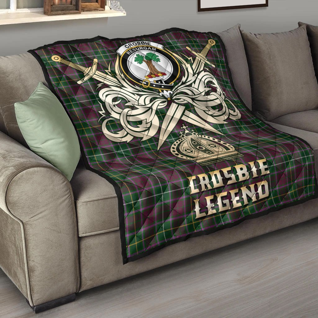 Crosbie Tartan Crest Legend Gold Royal Premium Quilt