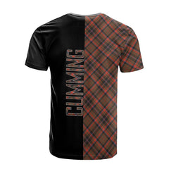 Cumming Hunting Weathered Tartan T-Shirt Half of Me - Cross Style