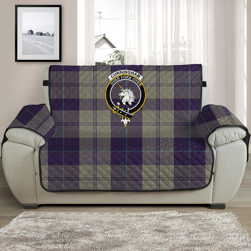 Cunningham Dress Blue Dancers Tartan Crest Sofa Protector