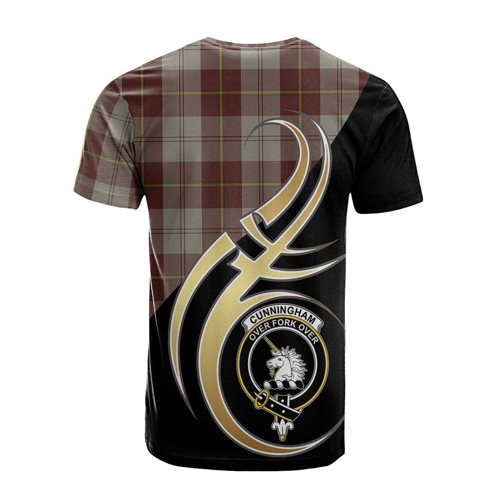 Cunningham Burgundy Dancers Tartan T-shirt - Believe In Me Style