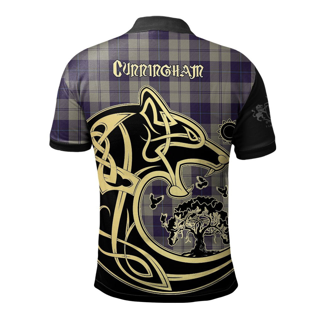 Cunningham Dress Blue Dancers Tartan Polo Shirt Viking Wolf