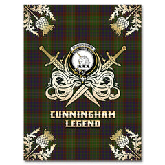 Cunningham Hunting Modern Tartan Gold Courage Symbol Blanket